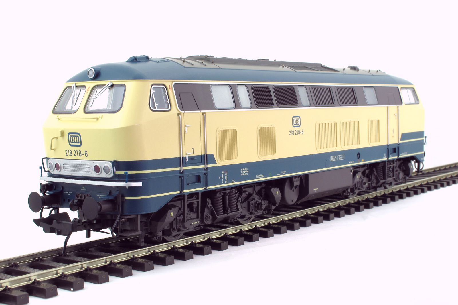 Diesellok BR 218 218-6, DB, Ep.4, ozeanblau/beige